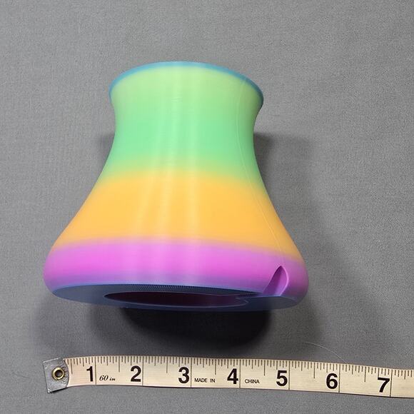 Mushroom Table Lamp Groovy Pink Rainbow Textured Ambient Soft Light Zen 3D Print - Picture 14 of 15
